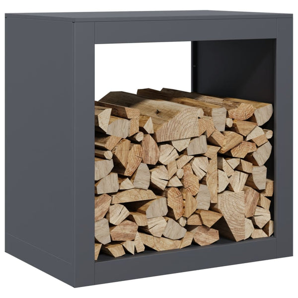 Brennholzregal Anthrazit Stahl 60x40x60cm