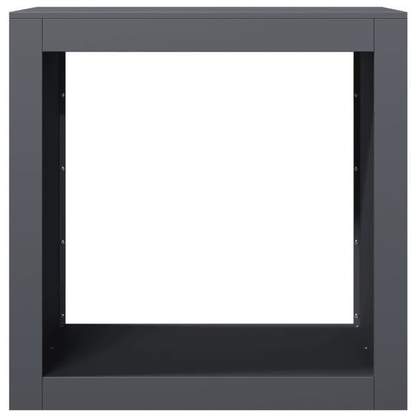 Brennholzregal Anthrazit Stahl 60x40x60cm