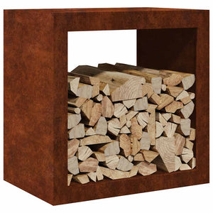 Brennholzregal 60 cm aus wetterfestem Stahl