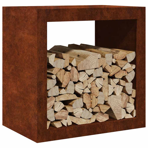 Brennholzregal 60 cm aus wetterfestem Stahl