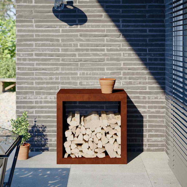 Brennholzregal 60 cm aus wetterfestem Stahl