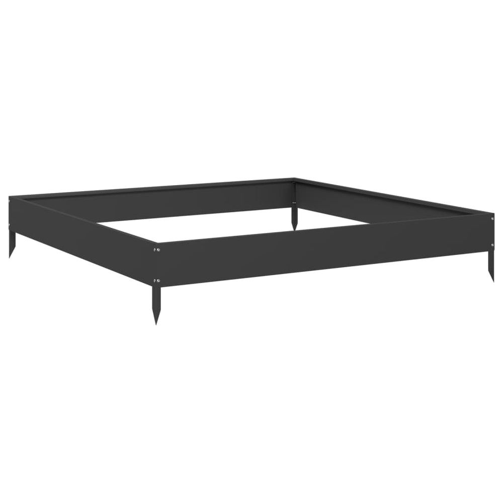 Schwarzes Hochbeet Stahl 100x100 cm