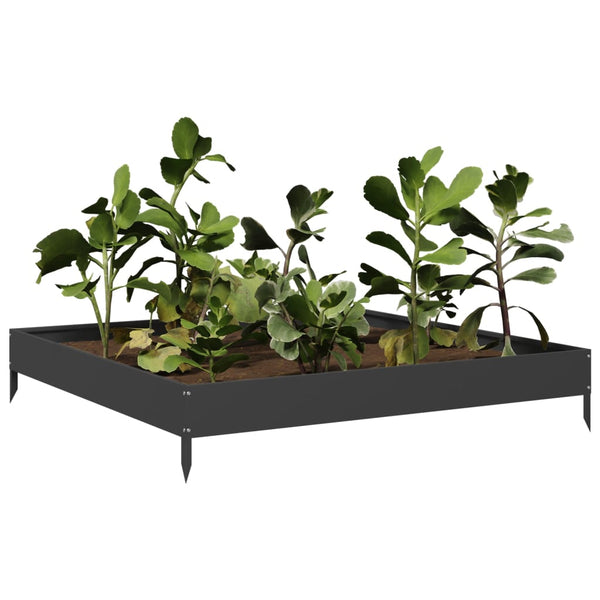 Schwarzes Hochbeet Stahl 100x100 cm