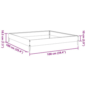 Schwarzes Hochbeet Stahl 100x100 cm
