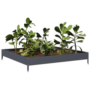 Hochbeet Anthrazit 100x100 cm Stahl