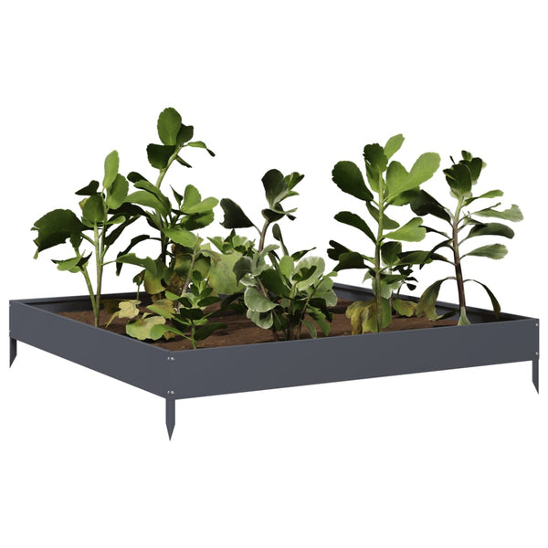 Hochbeet Anthrazit 100x100 cm Stahl