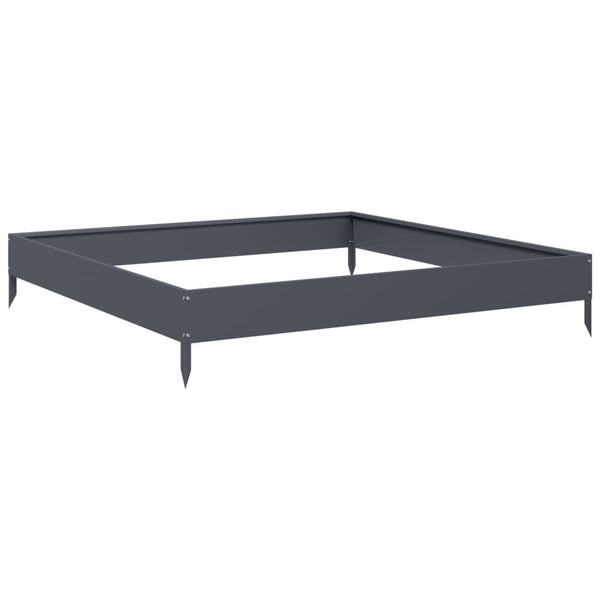 Hochbeet Anthrazit 100x100 cm Stahl