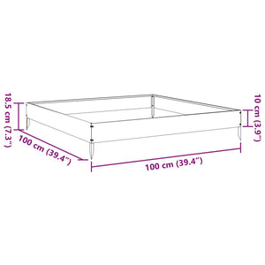 Hochbeet Anthrazit 100x100 cm Stahl