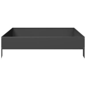 Hochbeet Schwarz Stahl 100x100x26 cm