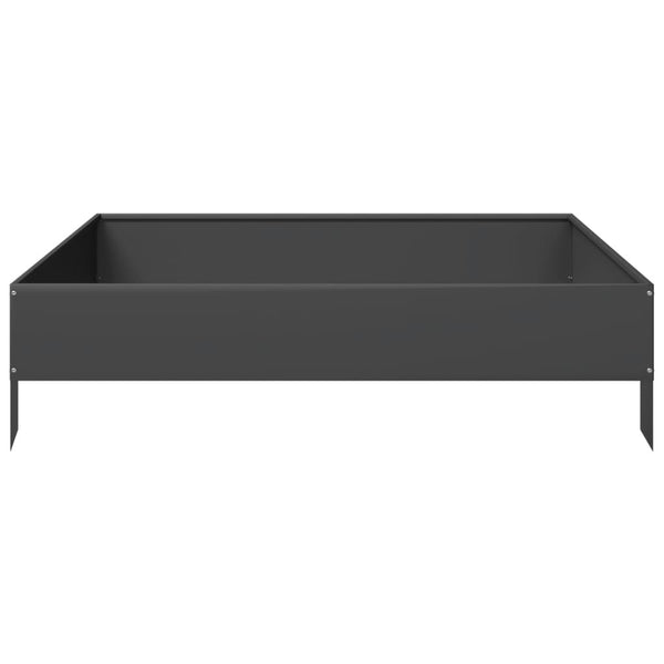 Hochbeet Schwarz Stahl 100x100x26 cm