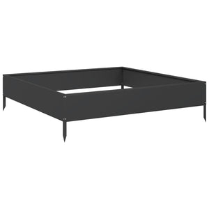 Hochbeet Schwarz Stahl 100x100x26 cm