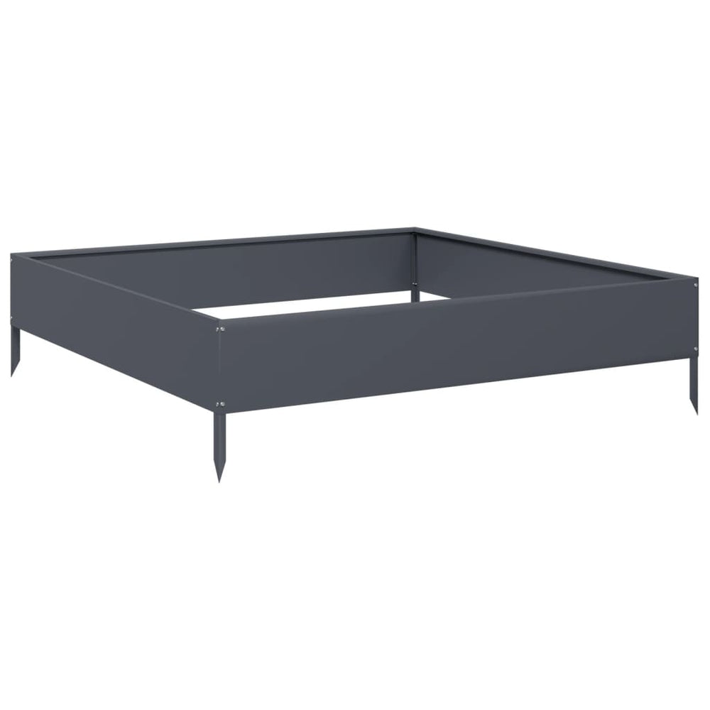 Hochbeet Anthrazit 100x100 cm Stahl