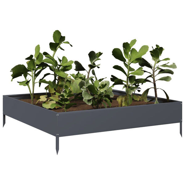 Hochbeet Anthrazit 100x100 cm Stahl