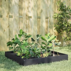 Hochbeet Anthrazit 100x100 cm Stahl