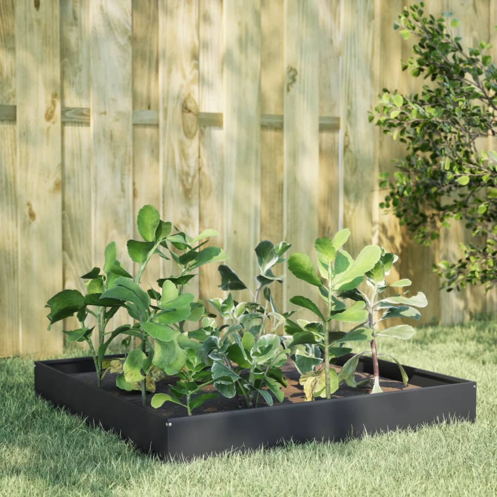 Hochbeet Anthrazit 100x100 cm Stahl