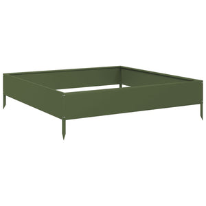 Olivgrünes Stahl Hochbeet 100x100 cm