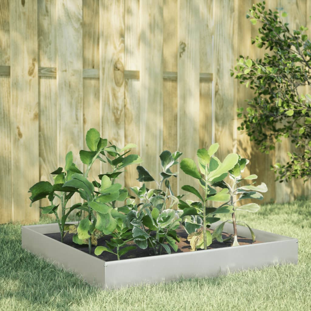 Edelstahl Hochbeet 100x100x26 cm