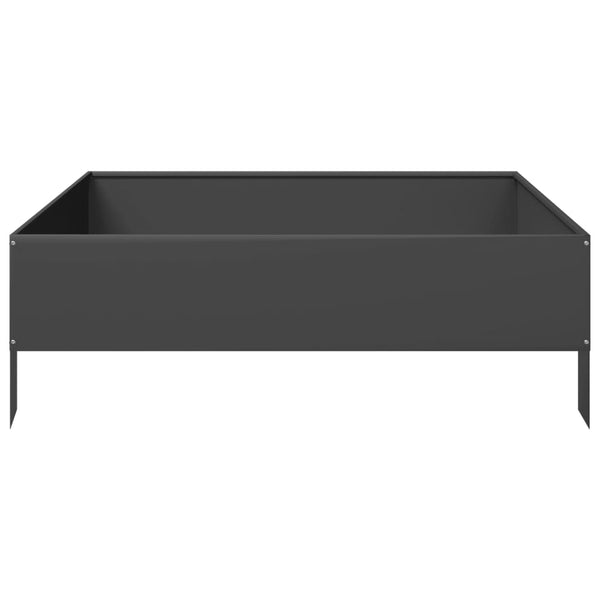 Hochbeet Schwarz 100x100 cm Stahl