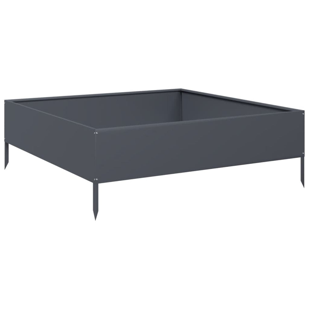 Hochbeet Anthrazit 100x100 cm Stahl