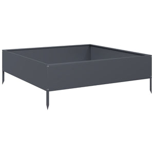 Hochbeet Anthrazit 100x100 cm Stahl