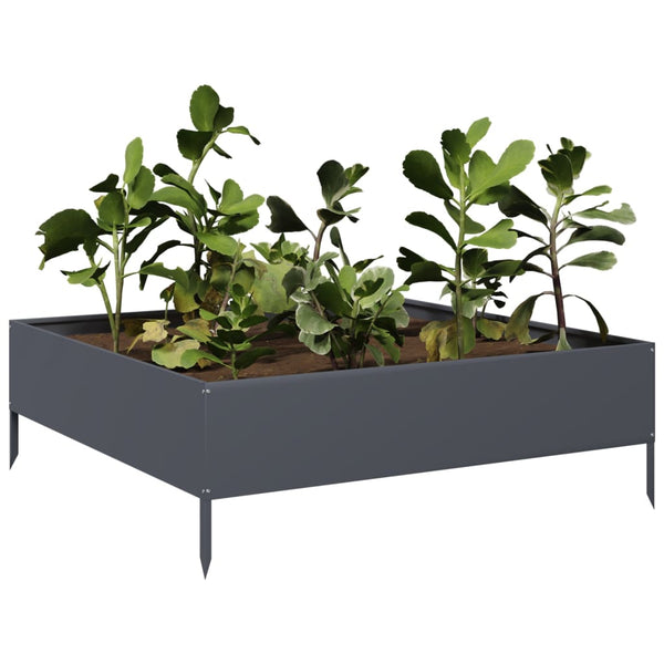 Hochbeet Anthrazit 100x100 cm Stahl