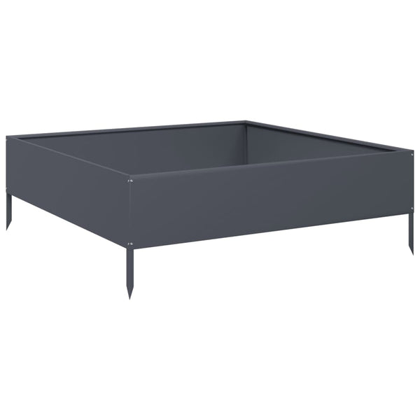 Hochbeet Anthrazit 100x100 cm Stahl