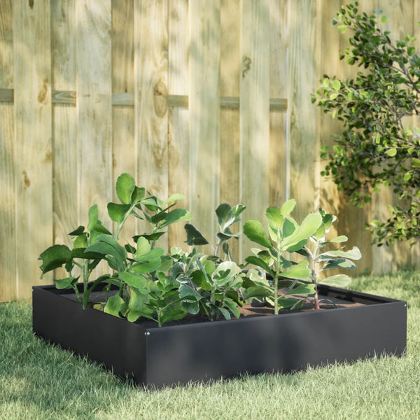 Hochbeet Anthrazit 100x100 cm Stahl
