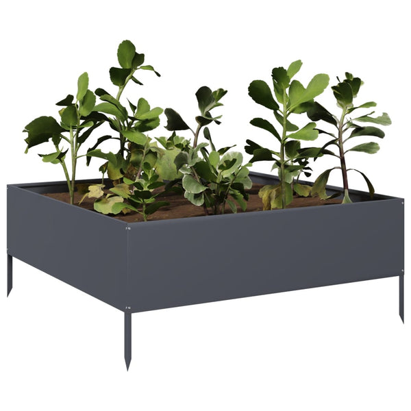 Anthrazit Hochbeet 100x100x25 cm