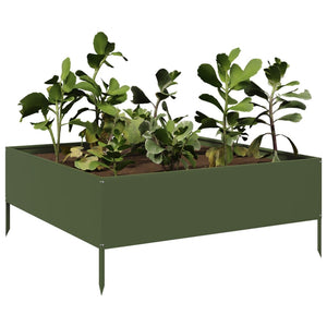 Hochbeet Olivgrün 100x100x25 cm