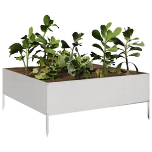 Edelstahl Hochbeet 100x100x25 cm