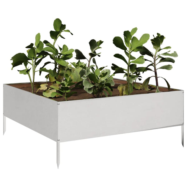 Edelstahl Hochbeet 100x100x25 cm