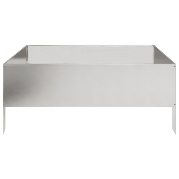 Edelstahl Hochbeet 100x100x25 cm