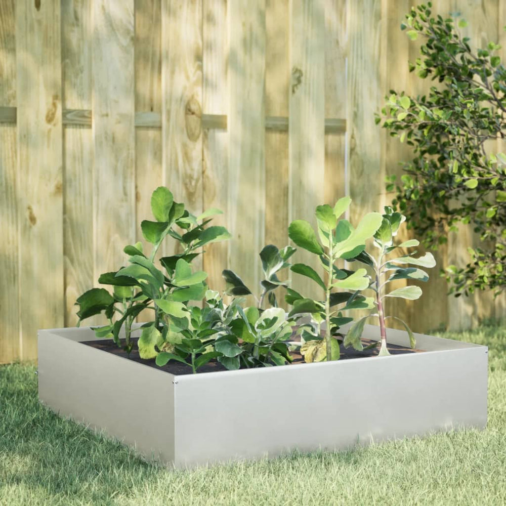 Edelstahl Hochbeet 100x100x25 cm
