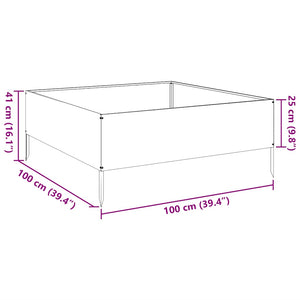 Verzinktes Stahl Hochbeet 100x100x25cm