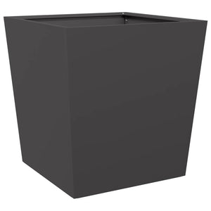 Pflanzkübel Set, 50cm Stahl, Schwarz, 2 Stk.