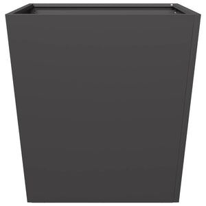 Pflanzkübel Set, 50cm Stahl, Schwarz, 2 Stk.