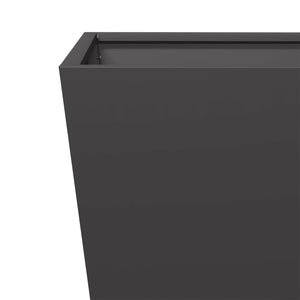 Pflanzkübel Set, 50cm Stahl, Schwarz, 2 Stk.