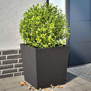 Pflanzkübel Set, 50cm Stahl, Schwarz, 2 Stk.