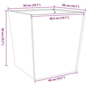 Pflanzkübel 2er Set Weiß 50x50x50cm
