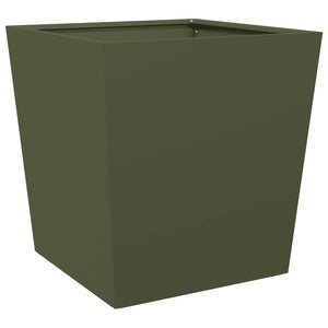 Pflanzkübel 2er Set Olivgrün 50x50x50 Stahl