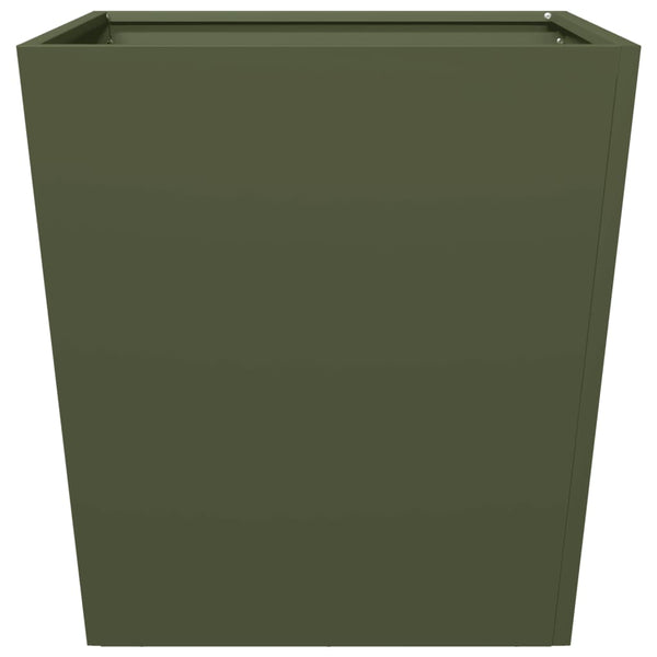 Pflanzkübel 2er Set Olivgrün 50x50x50 Stahl