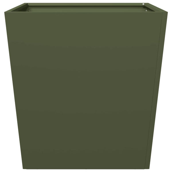 Pflanzkübel 2er Set Olivgrün 50x50x50 Stahl