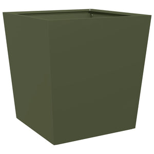 Pflanzkübel 2er Set Olivgrün 50x50x50 Stahl