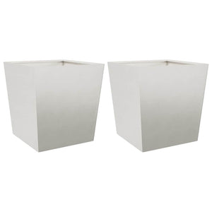 Edelstahl Pflanzkübel Set 50x50x50cm, 2er