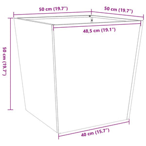 Edelstahl Pflanzkübel Set 50x50x50cm, 2er