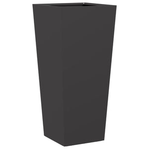 Pflanzkübel Set, Stahl, 35x35x75cm, Schwarz, 2 Stk.