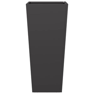 Pflanzkübel Set, Stahl, 35x35x75cm, Schwarz, 2 Stk.