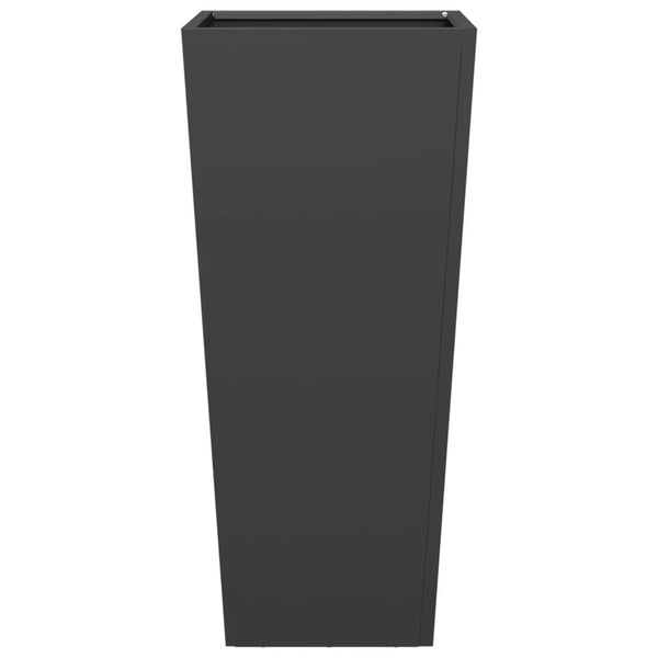 Pflanzkübel Set, Stahl, 35x35x75cm, Schwarz, 2 Stk.