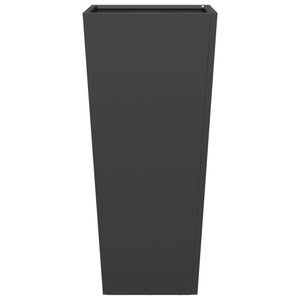 Pflanzkübel Set, Stahl, 35x35x75cm, Schwarz, 2 Stk.