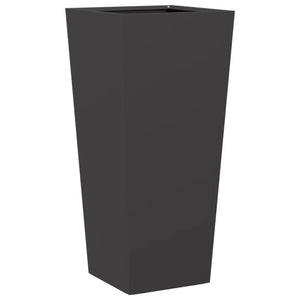 Pflanzkübel Set, Stahl, 35x35x75cm, Schwarz, 2 Stk.